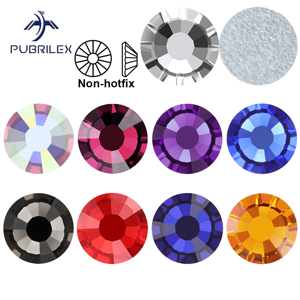 Hotfix Rhinestone Sheet - PUBRILEX Nicht Hotfix-Strasssteine, Kaltfixierung, Nagelaufkleber, Glitzer-Strass,