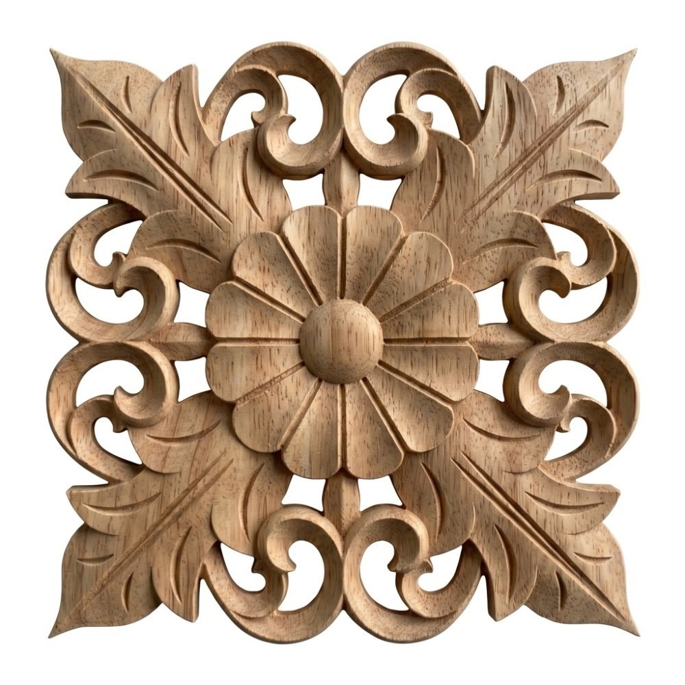 Craft Embellishments - Wohnraumdekoration Holzgeschnitzte Applikation hellbraun 5,91 Zoll