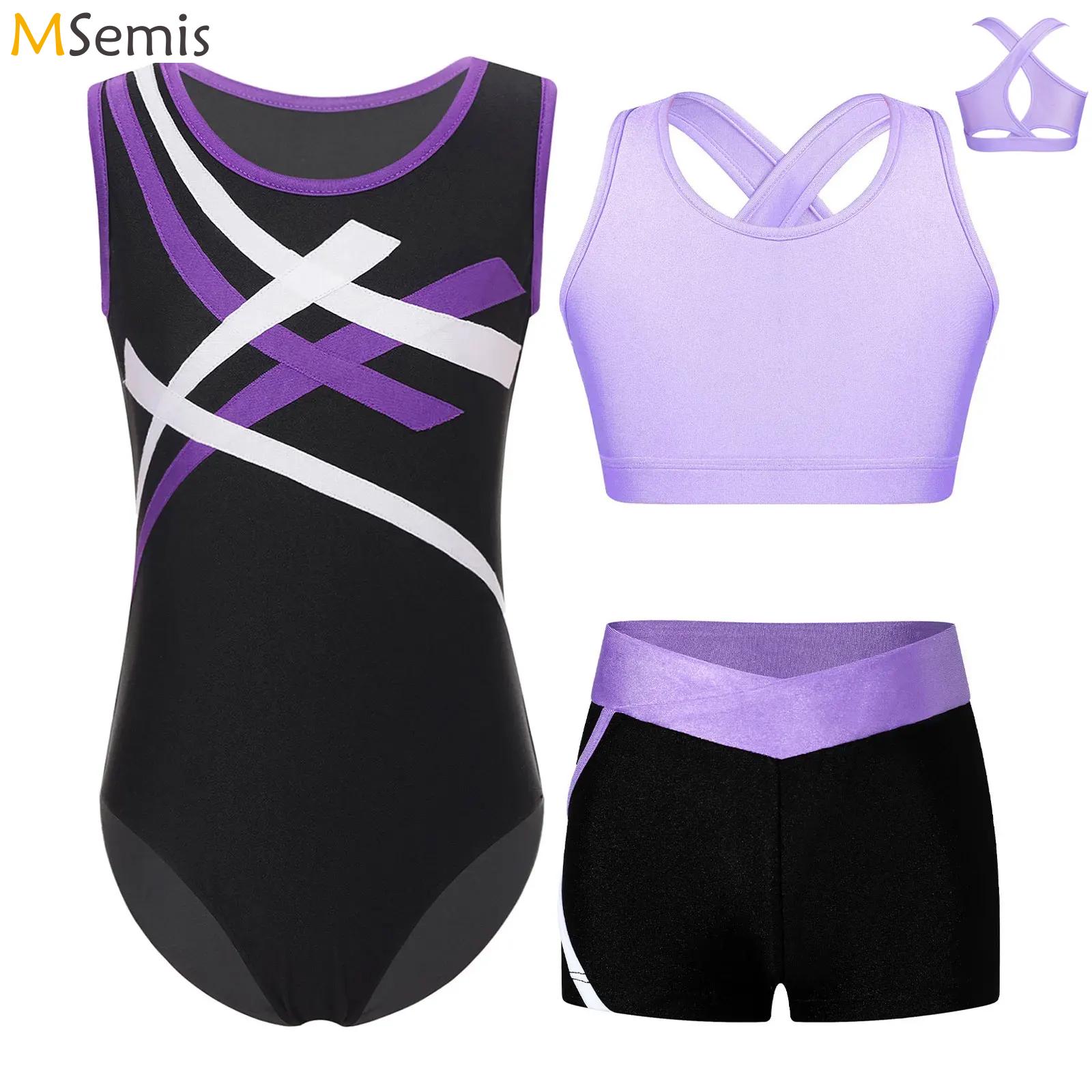 Rhinestone Banding Trim - Kinder Mädchen Ärmellose Gymnastik Trikots Overall