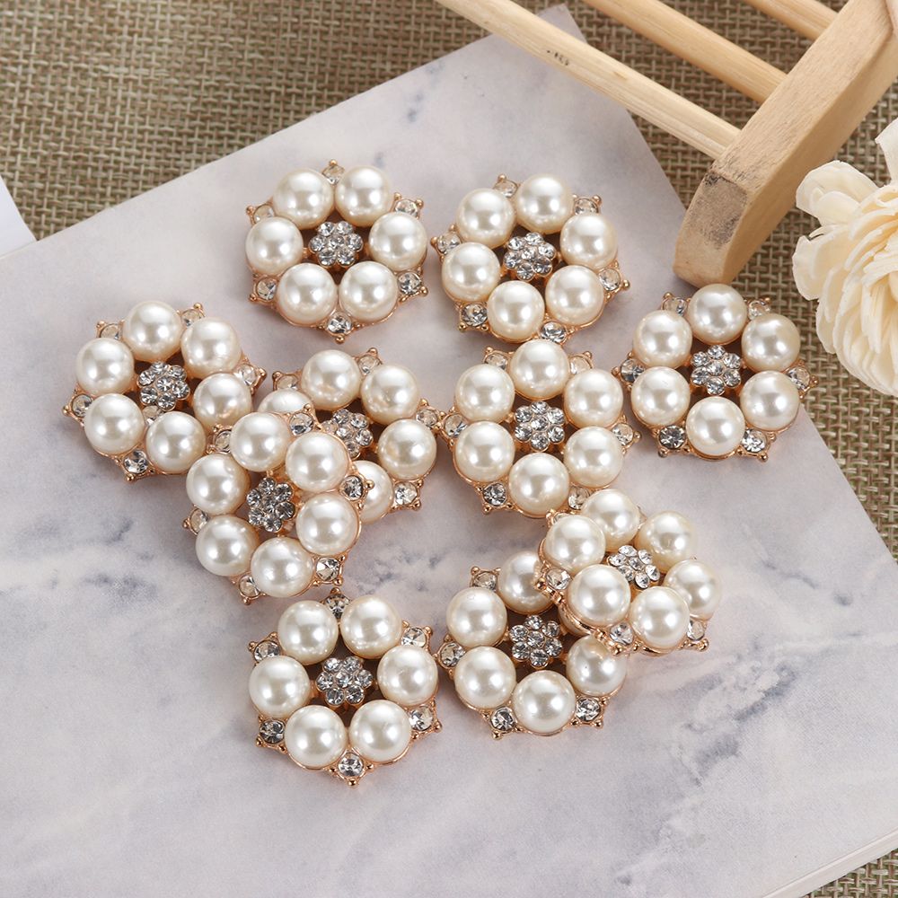 Embellishments For Scrapbooking - Schöne Perle Wasser Diamant Schnalle Blume