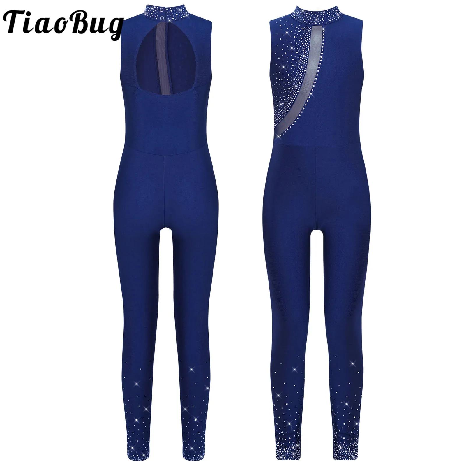 Rhinestone Banding Trim - Kinder Mädchen Ärmellose Gymnastik Ballett Tanz