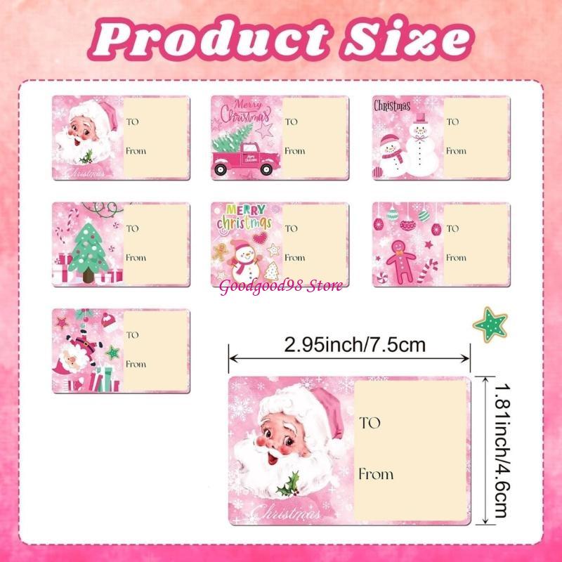 Embellishments For Scrapbooking - 210 Stück rechteckige Abziehbilder für Weihnachtsfeier,
