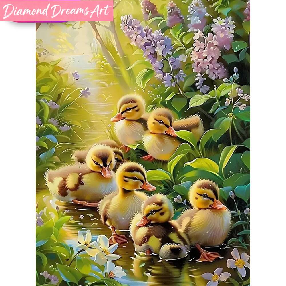 Embroidery Embellishments - Rahmenloses 5D DIY Diamant-Gemälde Ente Tierbild