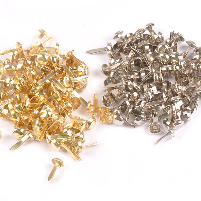 Embellishments For Scrapbooking - 100 Stück gemischte runde Brads in