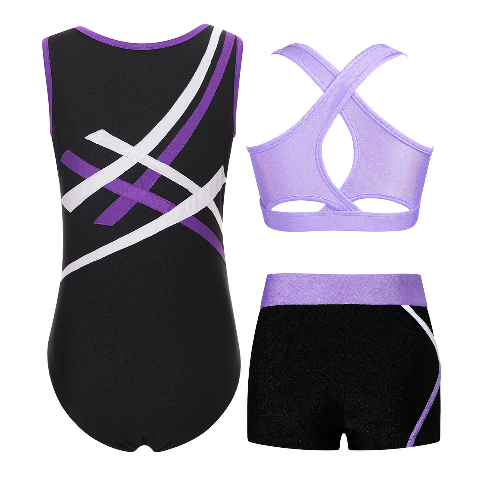 Kinder Mädchen Ärmellose Gymna – Rhinestone Banding Trim Bewertung und Preis