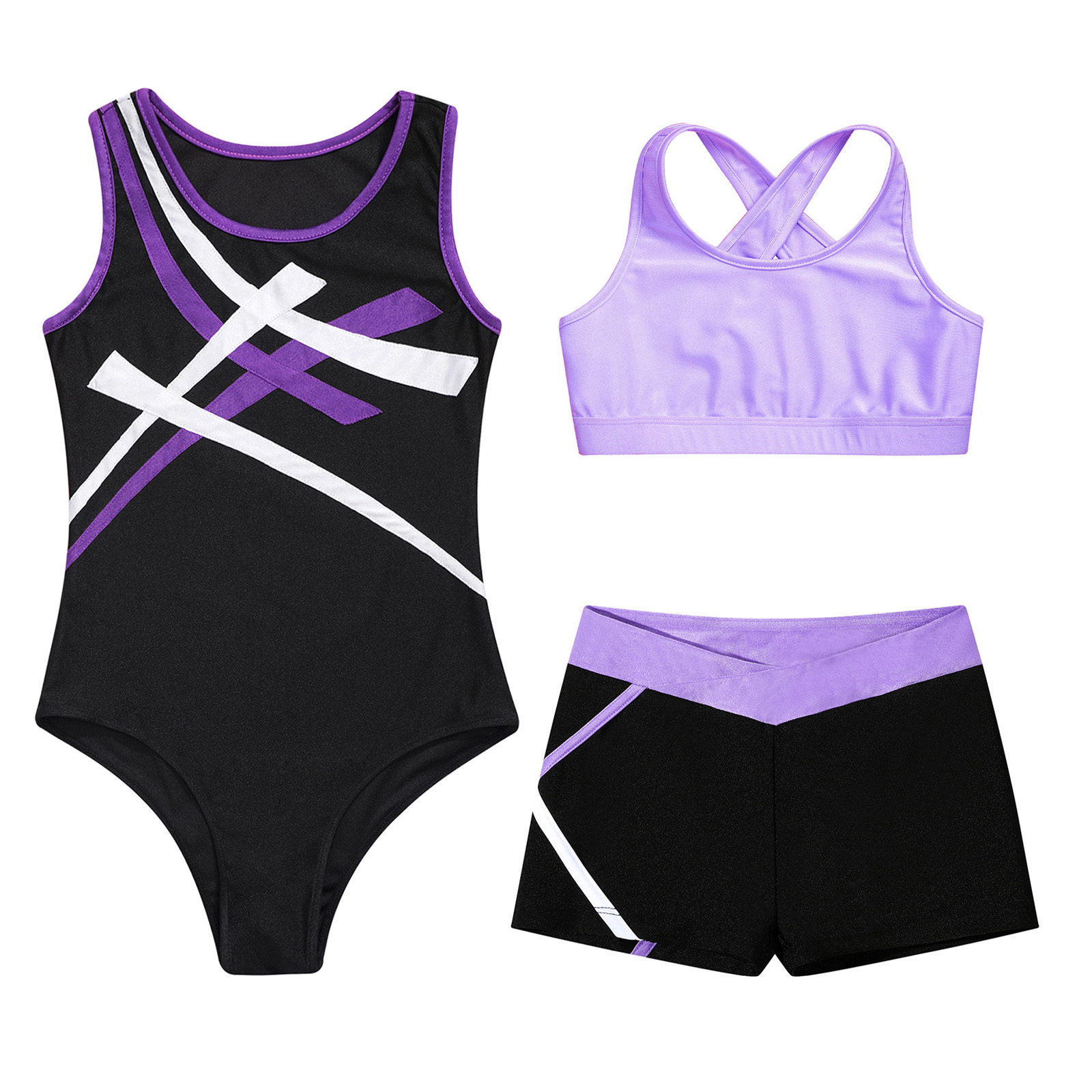 Kinder Mädchen Ärmellose Gymna – Rhinestone Banding Trim Bewertung und Preis