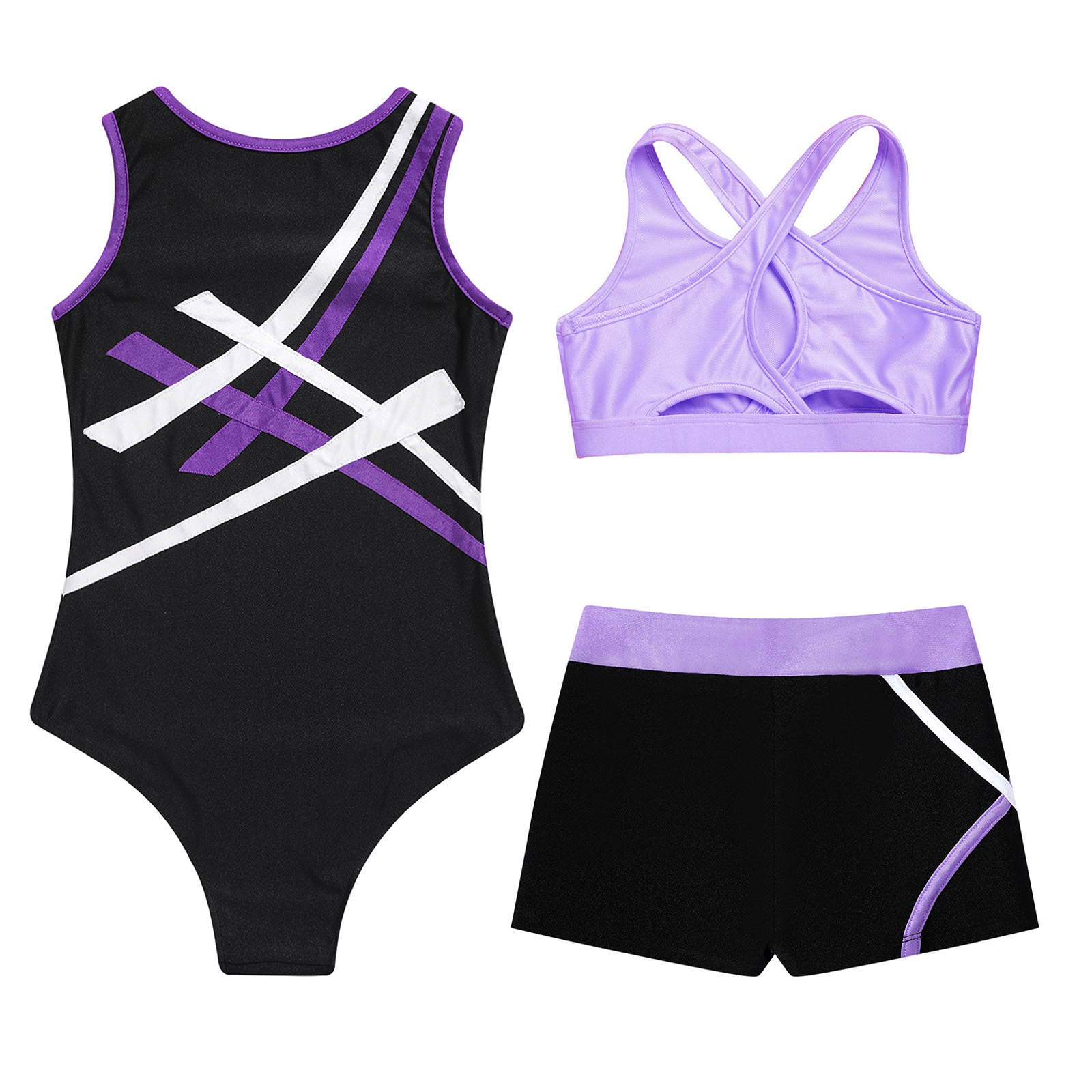 Kinder Mädchen Ärmellose Gymna – Rhinestone Banding Trim Bewertung und Preis
