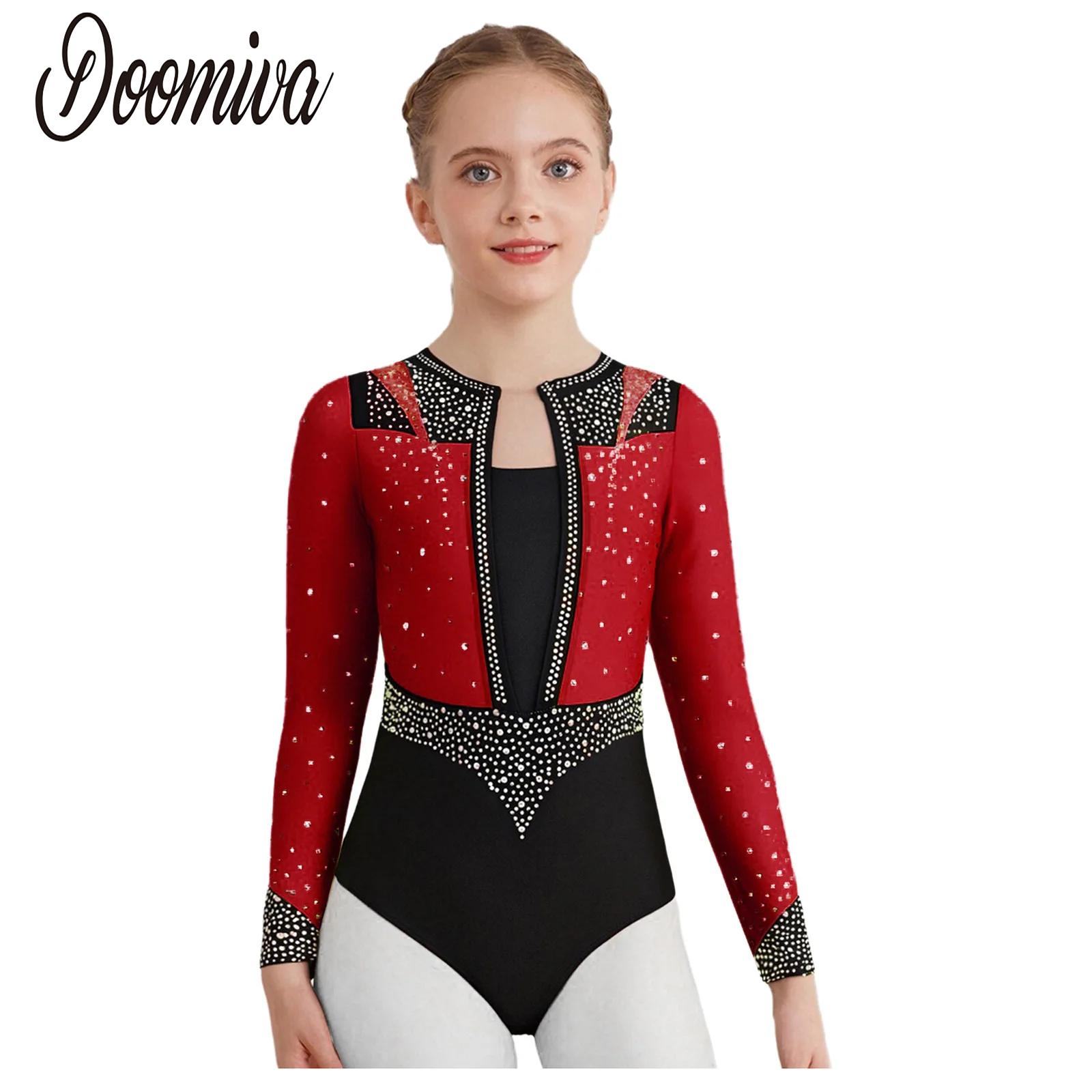 Mädchen-Trikots mit glitzernde – Rhinestone Banding Trim Bewertung und Preis