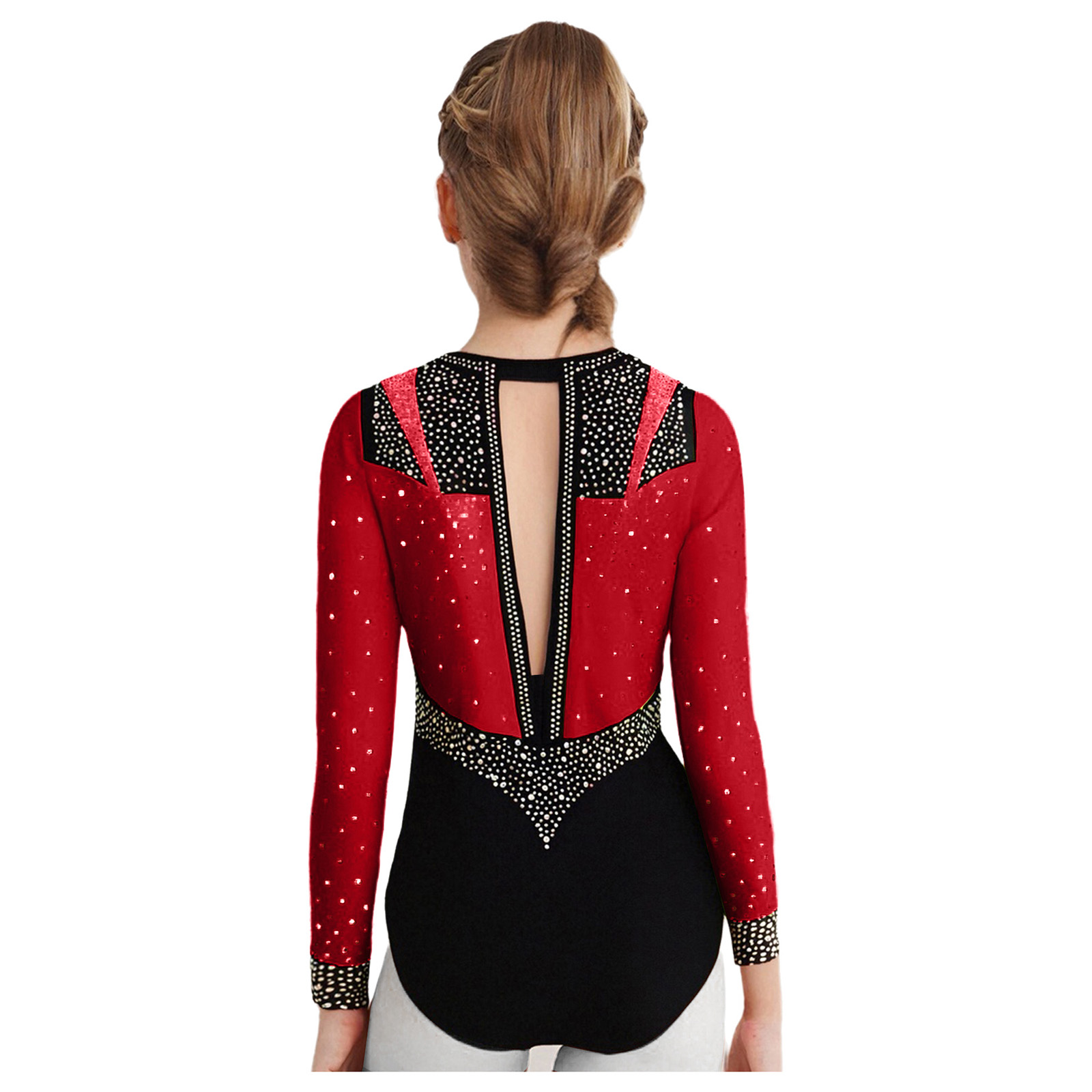 Mädchen-Trikots mit glitzernde – Rhinestone Banding Trim Bewertung und Preis