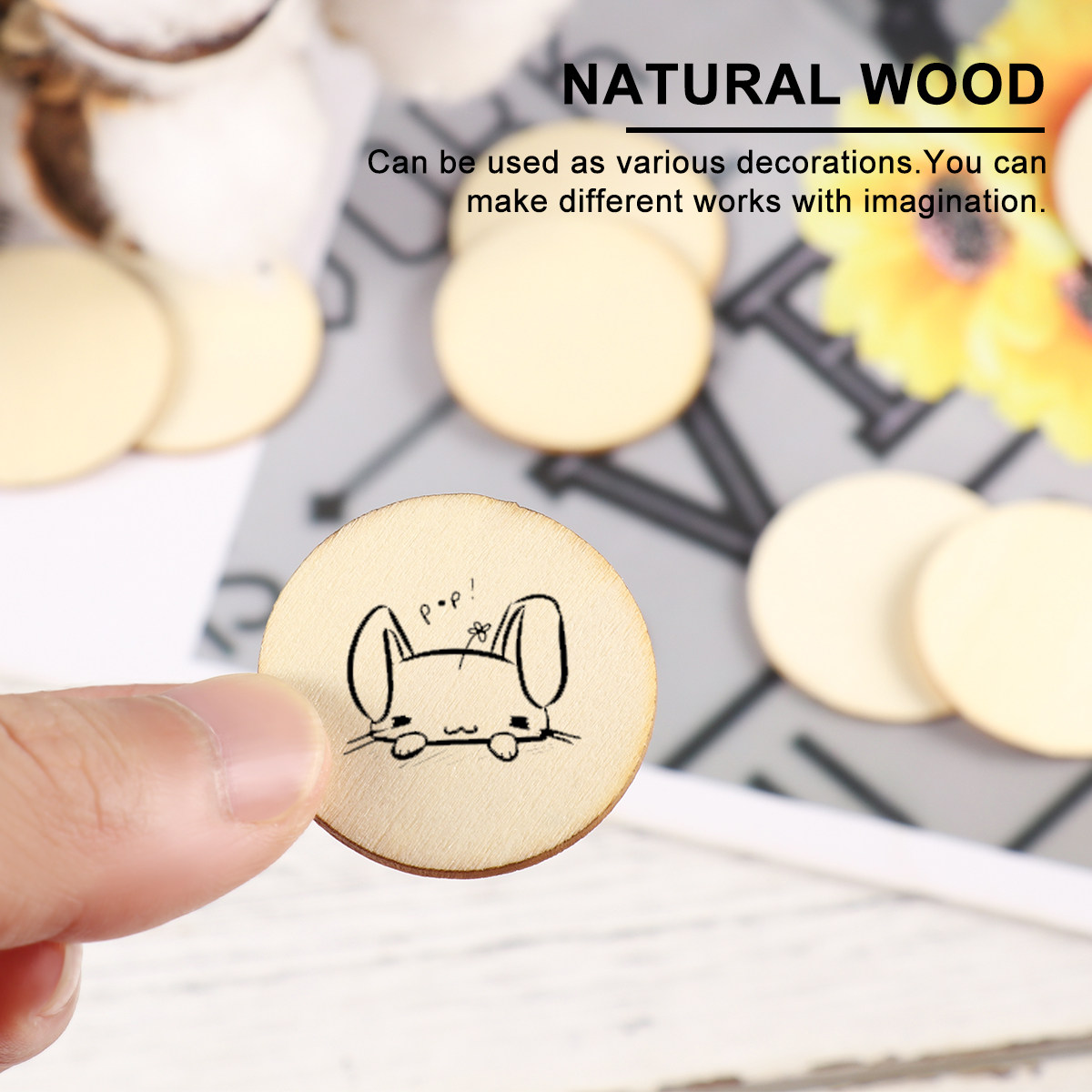 100 Stück Runde Holz-Basteltei – Christmas Craft Embellishment Bewertung und Preis