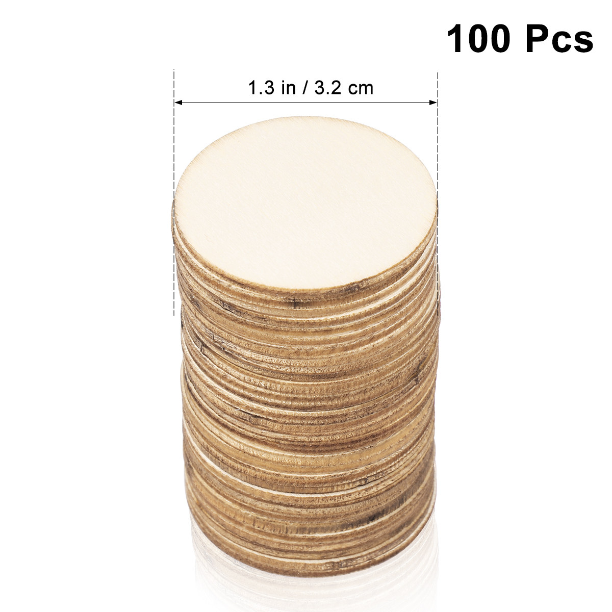 100 Stück Runde Holz-Basteltei – Christmas Craft Embellishment Bewertung und Preis