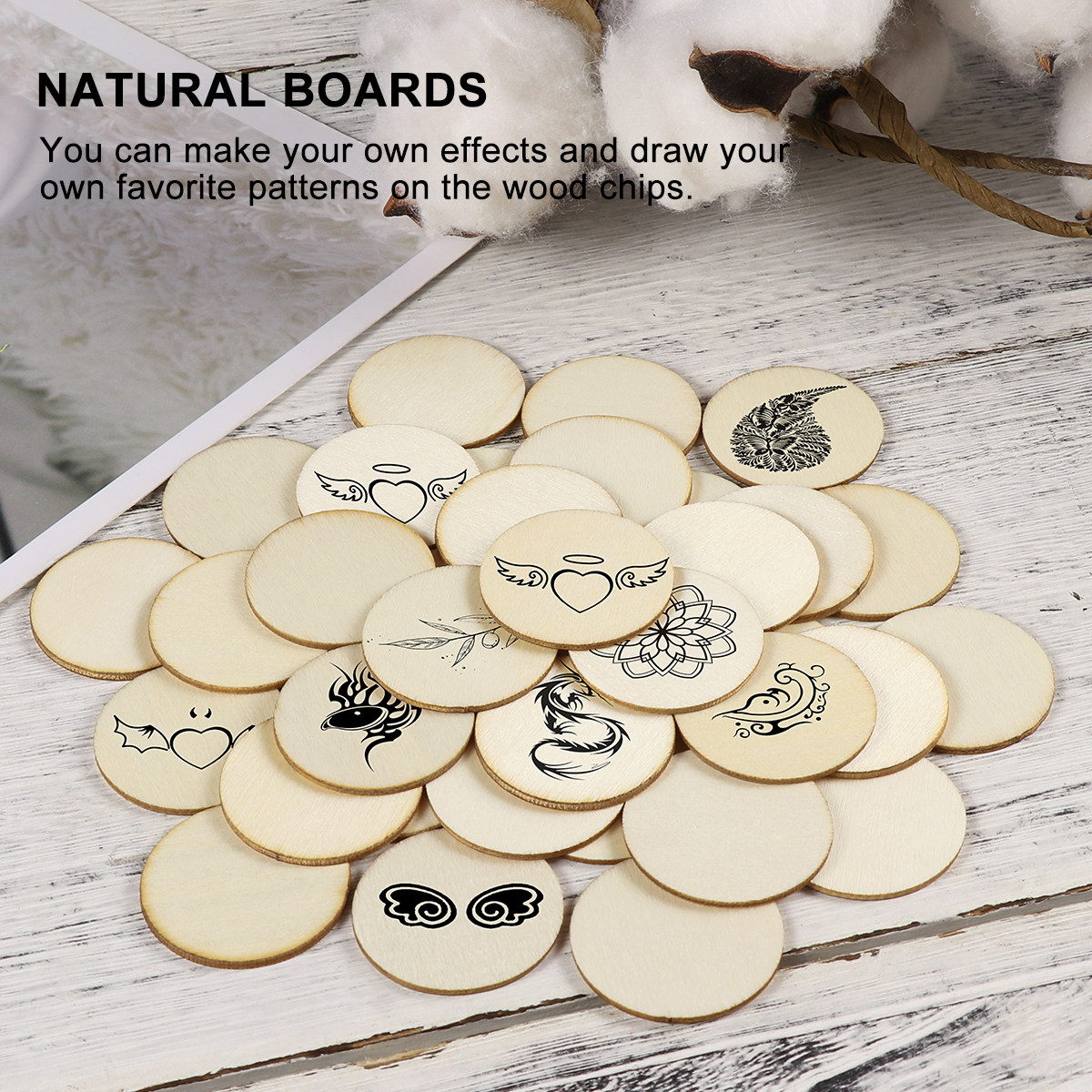 100 Stück Runde Holz-Basteltei – Christmas Craft Embellishment Bewertung und Preis