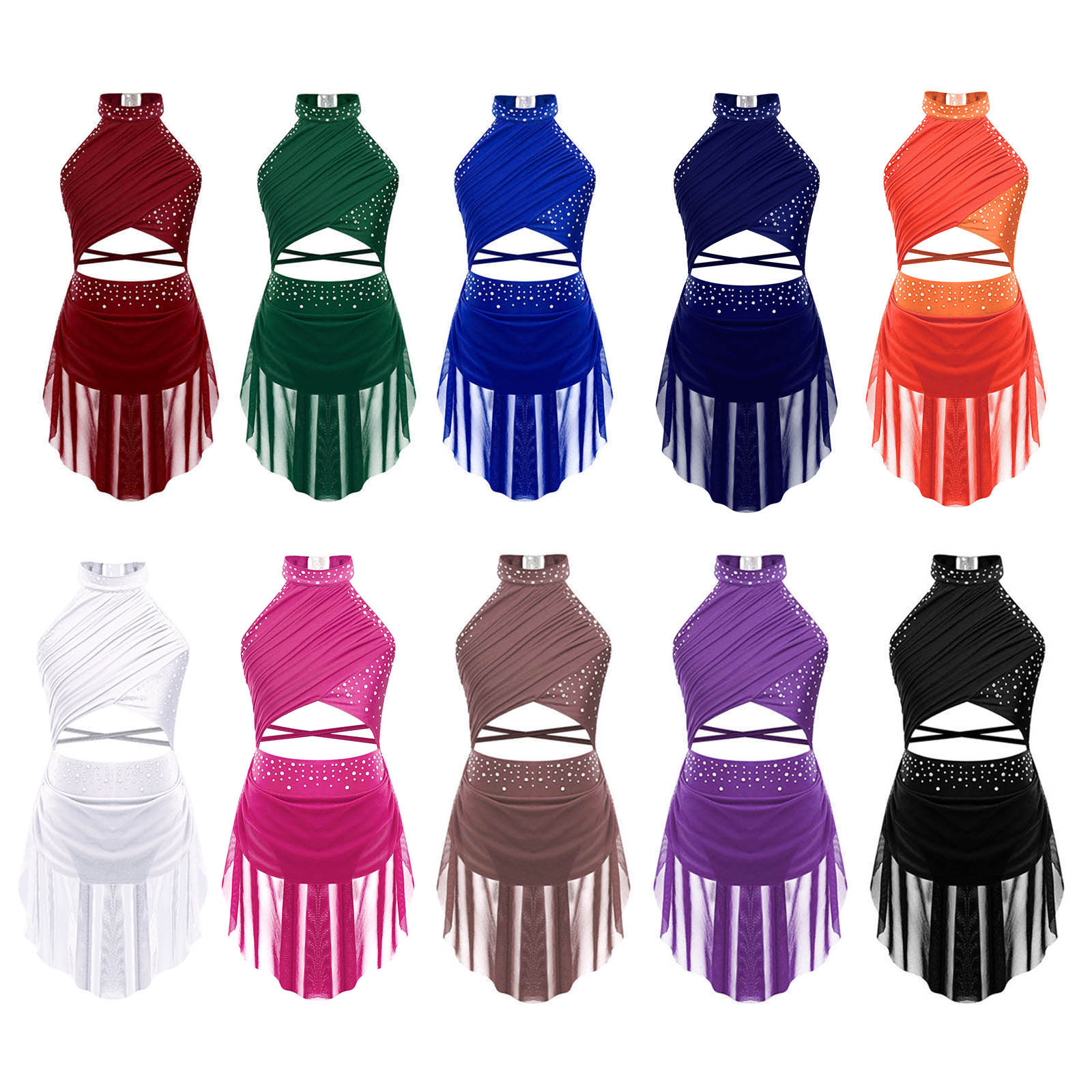 Kinder Mädchen Ballett Trikot  – Rhinestone Banding Trim Bewertung und Preis