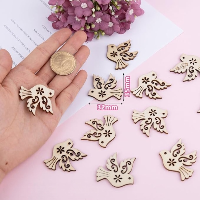 50 Stück Unbehandelte Holz-Fri – Craft Embellishments Bewertung und Preis