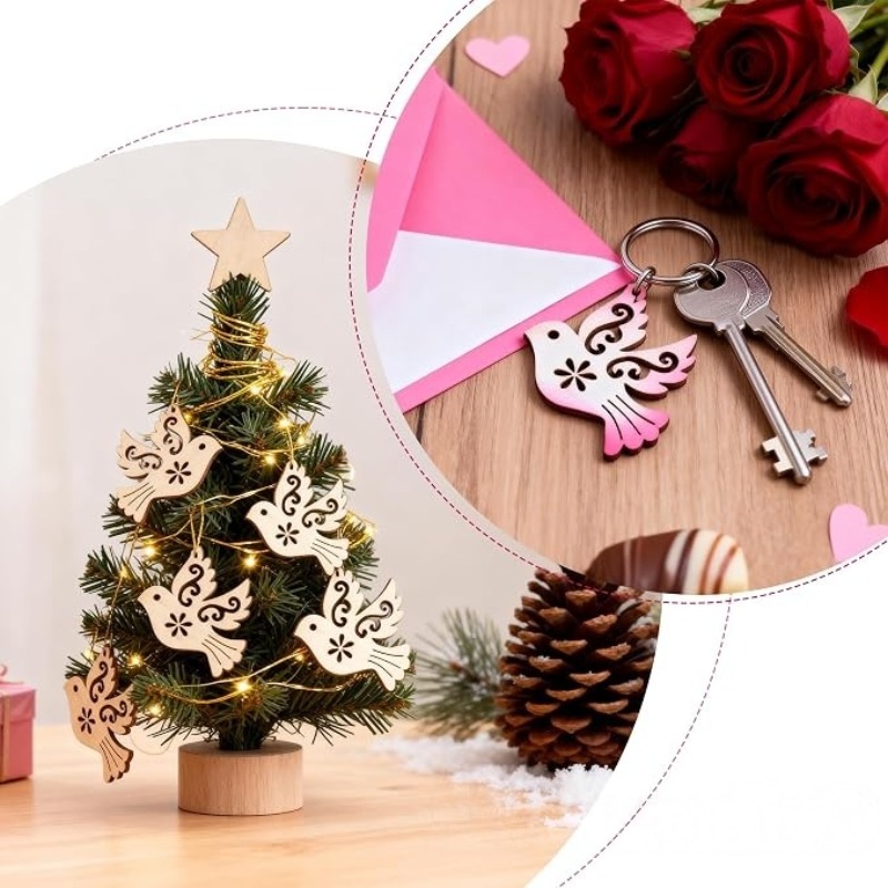 50 Stück Unbehandelte Holz-Fri – Craft Embellishments Bewertung und Preis