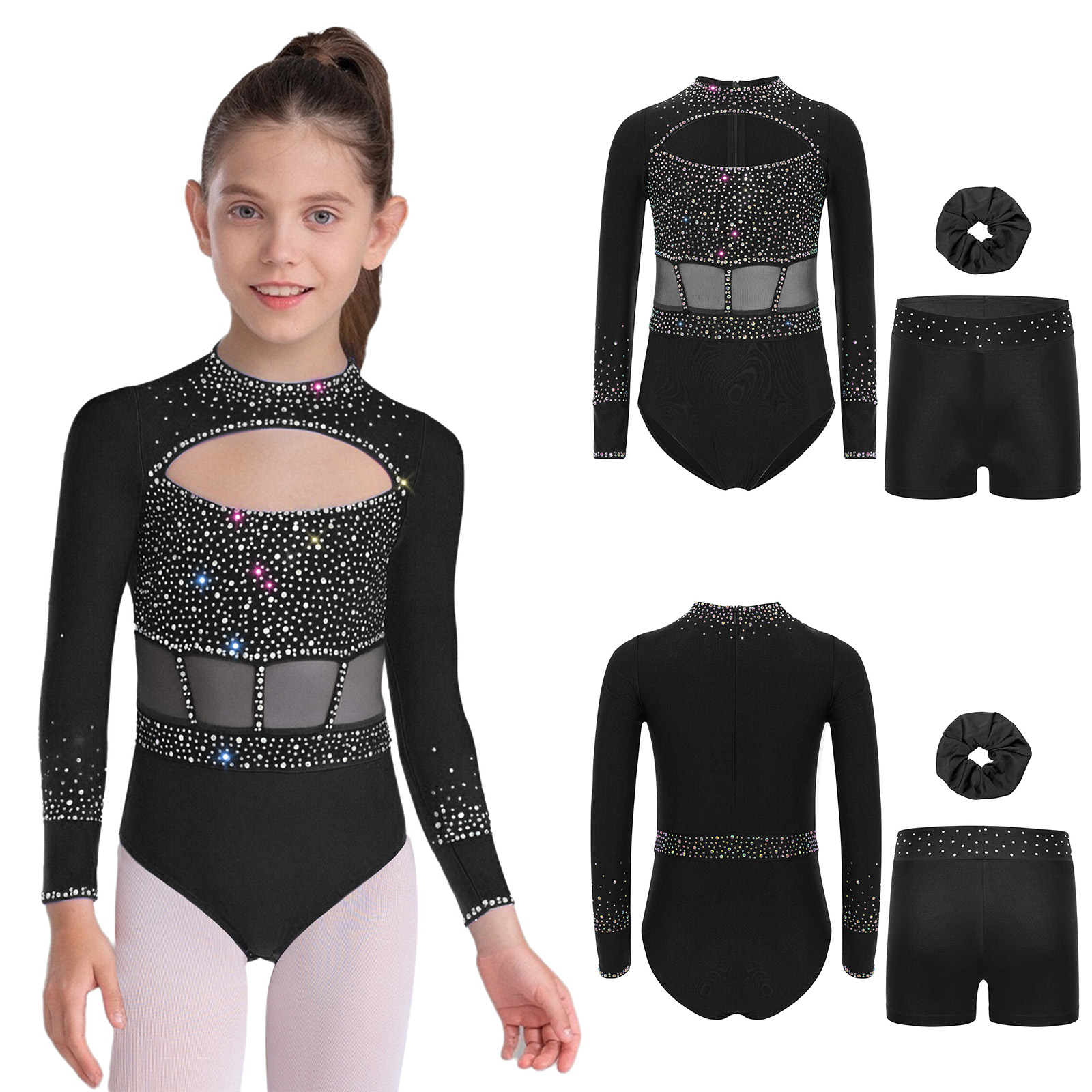 Glitzernder Ballett-Tanz-Body  – Rhinestone Banding Trim Bewertung und Preis