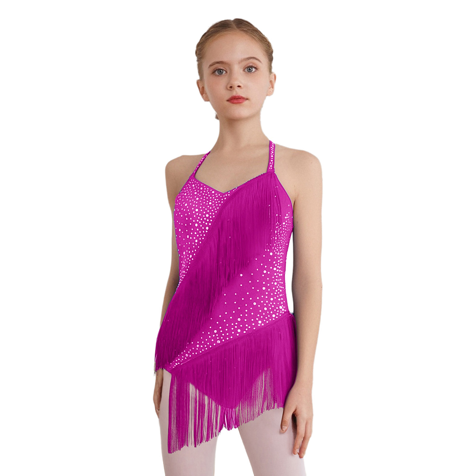 Mädchen-Trikot mit Quasten, fü – Rhinestone Banding Trim Bewertung und Preis
