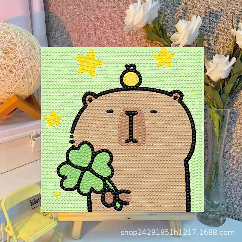Cartoon Capibala Kristall-Diam – Embroidery Embellishments Bewertung und Preis